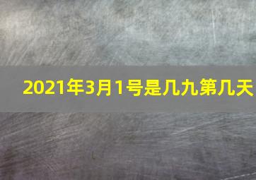 2021年3月1号是几九第几天