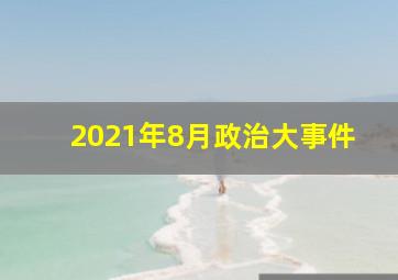 2021年8月政治大事件