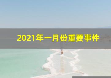 2021年一月份重要事件