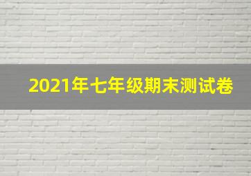 2021年七年级期末测试卷