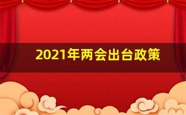 2021年两会出台政策