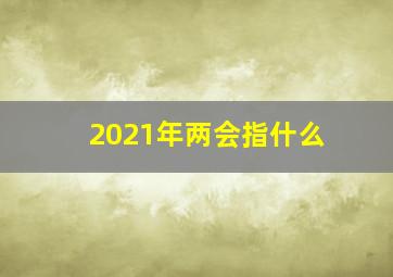 2021年两会指什么