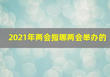 2021年两会指哪两会举办的