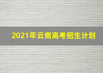 2021年云南高考招生计划