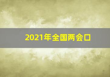 2021年全国两会口