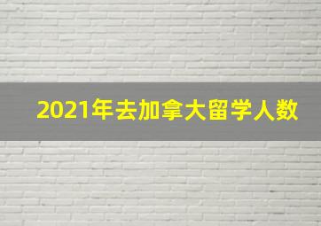 2021年去加拿大留学人数