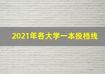 2021年各大学一本投档线