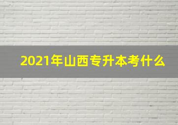 2021年山西专升本考什么