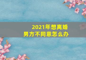 2021年想离婚男方不同意怎么办