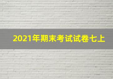 2021年期末考试试卷七上