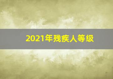 2021年残疾人等级