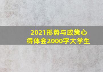 2021形势与政策心得体会2000字大学生