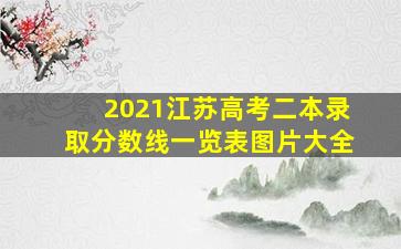 2021江苏高考二本录取分数线一览表图片大全