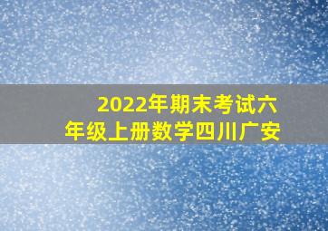 2022年期末考试六年级上册数学四川广安