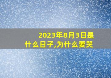 2023年8月3日是什么日子,为什么要哭