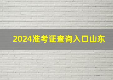 2024准考证查询入口山东