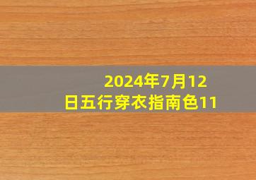 2024年7月12日五行穿衣指南色11