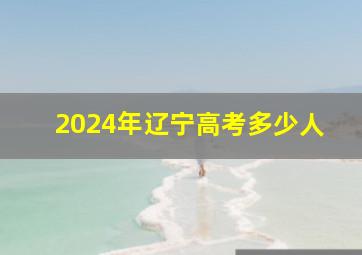 2024年辽宁高考多少人