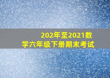 202年至2021数学六年级下册期末考试