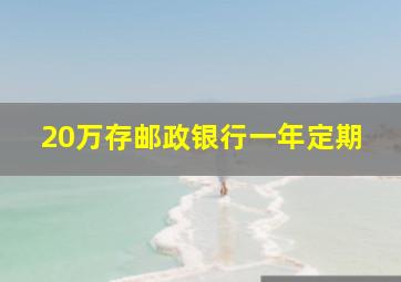 20万存邮政银行一年定期