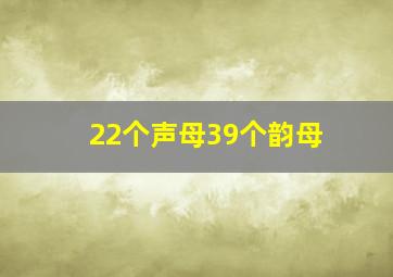 22个声母39个韵母