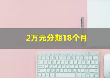 2万元分期18个月