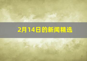 2月14日的新闻精选