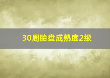 30周胎盘成熟度2级