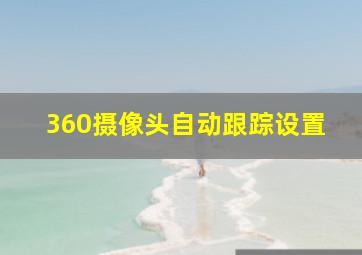 360摄像头自动跟踪设置