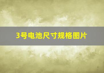 3号电池尺寸规格图片