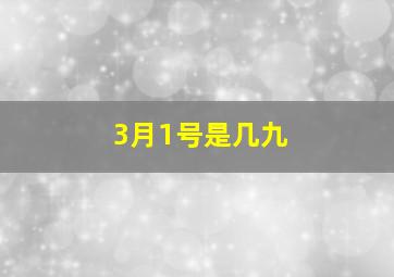 3月1号是几九