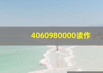 4060980000读作