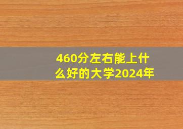 460分左右能上什么好的大学2024年