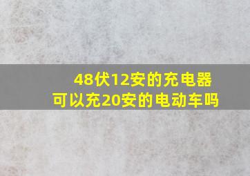 48伏12安的充电器可以充20安的电动车吗