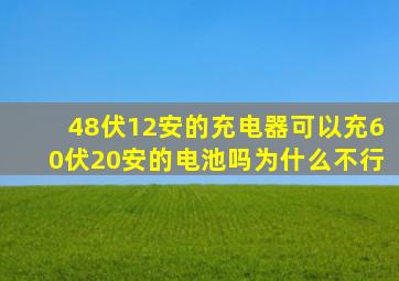 48伏12安的充电器可以充60伏20安的电池吗为什么不行