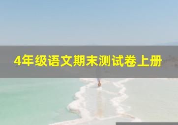 4年级语文期末测试卷上册