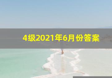 4级2021年6月份答案