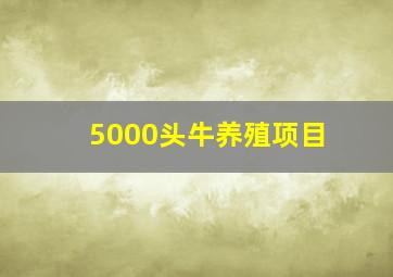 5000头牛养殖项目