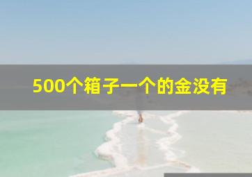 500个箱子一个的金没有