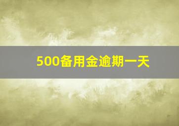 500备用金逾期一天