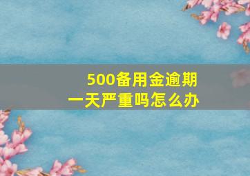 500备用金逾期一天严重吗怎么办