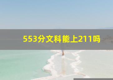 553分文科能上211吗