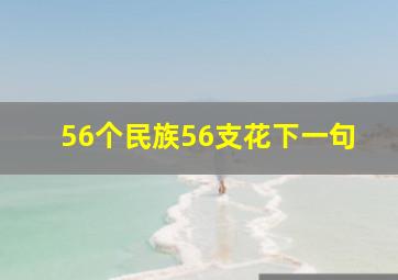 56个民族56支花下一句