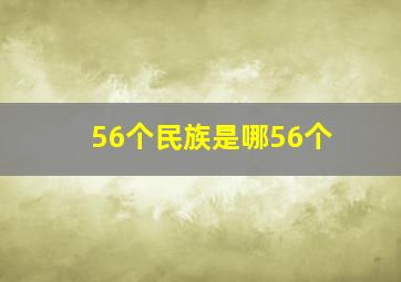 56个民族是哪56个