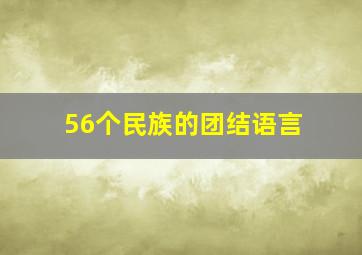 56个民族的团结语言