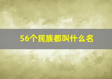 56个民族都叫什么名