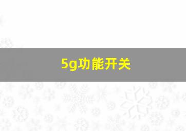 5g功能开关