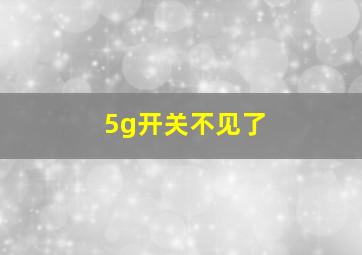 5g开关不见了