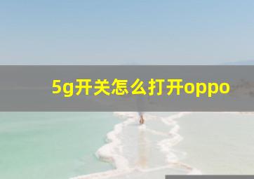 5g开关怎么打开oppo