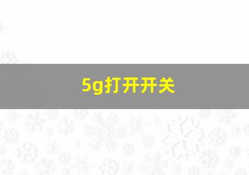 5g打开开关